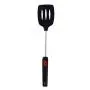 Firecolor Silicone Kitchen Utensils Kitchenware Nonstick Stainless Steel Cooking Spoon Shovel Kitchen Tool,Hollow Shovel Black