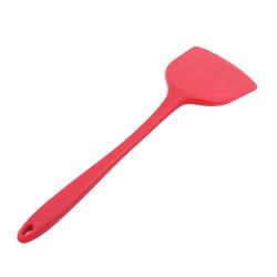 Sevenfly Long Handled Cooking Spatula Kitchen Baking Tool Shovel Silicone Kitchenware Heat Resistant Utensils For Nonstick Pan Egg Pancake,Red