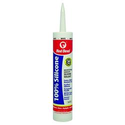 Red Devil 0816 Architectural Grade 50 Year 100% Silicone Sealant, White, 9.8 oz Cartridge