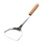 YingYing Home 4 pcs Eco-Friendly Wooden Handle Spatula Thickening Stainless Steel Kitchenware Spoon Shovel Practical Colander