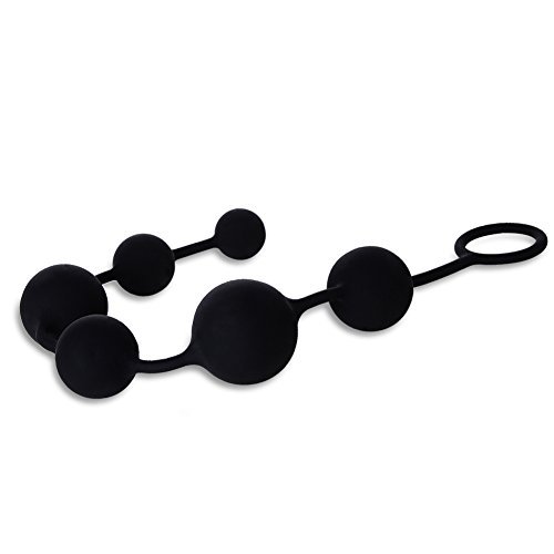 Plesur Large Silicone Smooth Anal Beads, Advanced Butt plug, Ass Play Toy