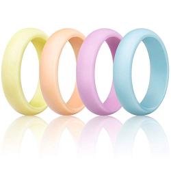 Egnaro Silicone Wedding Ring for Women, Womens Rubber Engagement Ring, Multiple Pack, Great Replacement