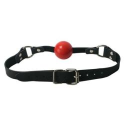 Silicone Red Ball Gag with Black Leather Strap , Bdsm Toys