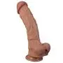 Lizhiwei2552 Different Enjoyment9.6 Inch Super Long Lifelike Massage Soft Wand Toys Liquid Silicone Body Massager with Large Balls for Women - Brown Love Story lizhiwei2552
