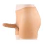 ZRB Female Lesbian Wearable Fake Penis Panties, Silicone Lifelike Straight Penis Dildo Transsexual Crossdresser Pants Adult Sex Toys Male Cock Dick Flesh Skin