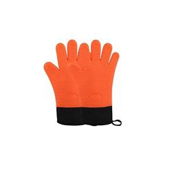 GuiXinWeiHeng shoutao Silicone Plus Cotton oven insulated gloves, high temperature resistant kitchen baking gloves, 5