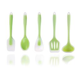 Gwjs Silicone Kitchen Utensils, Non-stick Heat-resistant Cookware Silicone Kitchenware Kitchen Gadget Kitchen Tool-five-piece Suit 30cm(12inch)