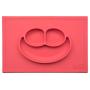 ezpz Happy Mat - One-piece silicone placemat + plate (Coral)