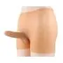 ZRB Female Lesbian Wearable Fake Penis Panties, Silicone Lifelike Straight Penis Dildo Transsexual Crossdresser Pants Adult Sex Toys Male Cock Dick Flesh Skin