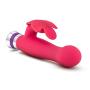 Aria - Lotus Flutter - Sleek 10 Vibrating Functions Butterfly Massager - Clitoral G Spot Dual Stimulating Vibrator - Waterproof - Platinum Silicone - Sex Toy for Women - Sex Toy for Couples (Cerise)