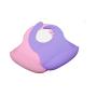 2 Pack Silicone Baby Bib, BPA Free, Easy Clean up (Pink and Purple)