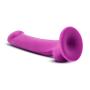 7.25&quot Realistic Sensa Feel Dual Density Dildo - Platinum Silicone - Cock and Balls Dong - Suction Cup Harness Compatible - Sex Toy for Women - Sex Toy for Adults (Violet)
