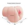 Pussy Ass Male Masturbator with Built-in Cock Ring - Adorime 3D Realistic Butt Anal Stroker and Virgin Vagina Love Doll Sex Toys for Men Masturbation with 2 Holes (4.06 pounds)