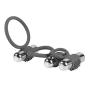 Silicone Triple Vi`br?tórs Co Ckring Mens P-??-?? Ring Lock Ring Toy