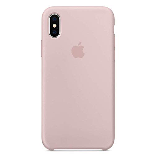 Anti-Drop iPhone X/10 (5.8Inch) Liquid Silicone Gel Case, TOSHIELD Soft Microfiber Cloth Lining Cushion for iPhone 10 (Pink Sand)