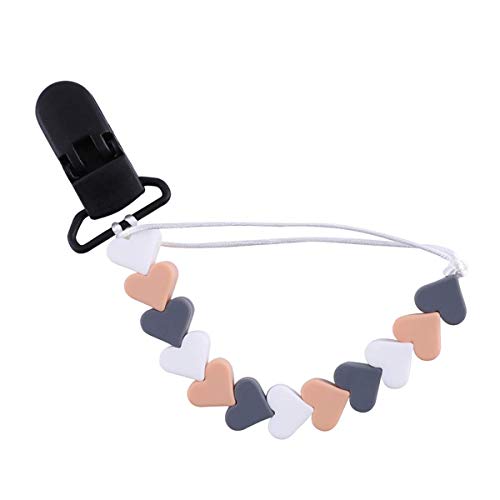 Universal Baby Pacifier Clips with Silicone Teething Beads MAM Pacifier Clip Adapters Soothie Pacifier Holder & Baby Teether Holder