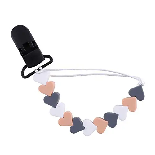 Universal Baby Pacifier Clips with Silicone Teething Beads MAM Pacifier Clip Adapters Soothie Pacifier Holder & Baby Teether Holder