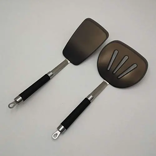 SKYyao Kitchen utensil set Non-slip stainless steel handle silicone scoop Shovel set wok fried spatula household kitchenware silicone
