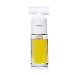 OUNONA 170ml Oil Sprayer - Portable Oil Spray Bottle Vinegar Glass Spraying Bottle Glass Kitchenware for Cooking/BBQ (White)