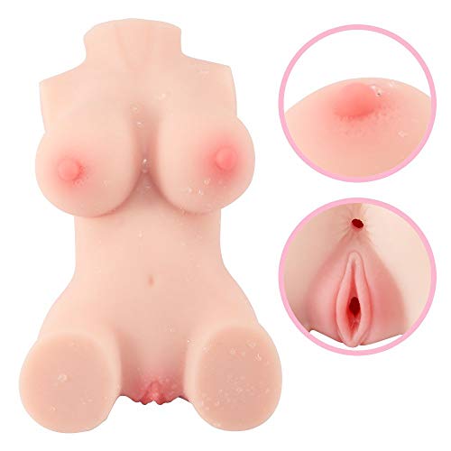 XKiss Sex Doll Male Masturbator with Vagina and Anal for Men,3D Mini Masturbators Dolls with Realistic Silicone Boobs Love Dole for Male Masturbation Erotic Vaginal and Anal Sex