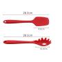 JunbosiKitchenware Silicone Kitchenware 7 Piece Set Nonstick Cookware Shovel Spoon Scrape Baking Kitchen Gadget