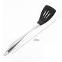 Chef 4 Piece Set Cooking Tool Set Stainless Steel Kitchen Utensils Heat Resistant Silicone Kitchenware Black