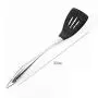 Chef 4 Piece Set Cooking Tool Set Stainless Steel Kitchen Utensils Heat Resistant Silicone Kitchenware Black