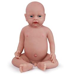 Vollence 18 inch Full Silicone Realistic Baby Doll,Not Vinyl Material Dolls,Real Full Body Silicone Baby Dolls,Reborn Baby Dolls That Look Real, Handmade Lifelike Silicone Baby Doll - Boy