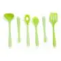 LDGR Pancake Spatula Silicone Kitchenware Set 6 Pieces Non-Stick Cooking Shovel Spoon Translucent Silicone Kitchenware (Size : 6-Piece)