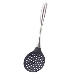 304 Stainless Steel Kitchenware Set Handle Silicone Non-Stick Pan Dedicated Spatula Soup Spoon Kitchenware,Largecolander