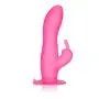 CalExotics Shower Jack Rabbit ? 10-Function Waterproof Silicone Vibrator - Adult Sex Toys for Couples - Clitoral G Spot Massager - Pink