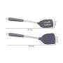 Silicone Kitchenware Heat-resistant cooking spatula frying pan set Household cooking non-stick spatula,Gray,Spatula