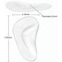 Gel Arch Support Cushions for Men & Women, Shoe Insoles for Flat Feet, Reusable Arch Inserts for Plantar Fasciitis, Adhesive Arch Pad for Relieve Pressure and Feet Pain