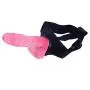 9.05inch Safe Soft Material Real Hollow Strap on Toy-Didle Unisex Massager Extension Good Tools Women Pink