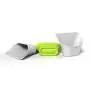 ThinkHat ChopTainer Cutting Board Space Saver, Meal Prep Storage, Salad Containers, Portion Control Cooking, Chopping, Measuring Cups, Organizer Bowls, Trays, BPA Free, Set of 3 Including Colander