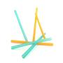 Reusable Silicone Straws - Multipack - Teal/Orange