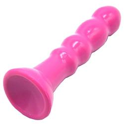 Beads Silicone Anal D?ld?, Very Flexible Ultra-Soft Classic D?ld? with Strong Suction Cup,Adult Toy for Anal Beginners for Men and Women-Pink 22.5cm(8.85")