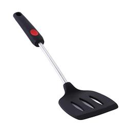 GUAngqi Silicone Kitchenware Set Non-Stick Kitchen Spoon Spatula Ladle Egg Whisks Utensils Tableware Accessories,Black Shovel