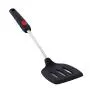 Firecolor Silicone Kitchen Utensils Kitchenware Nonstick Stainless Steel Cooking Spoon Shovel Kitchen Tool,Hollow Shovel Black