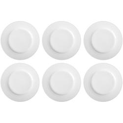 AmazonBasics 6-Piece White Dinner Plate Set