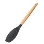 LDGR Pancake Spatula Wood Handle Silicone Kitchenware Spatula Non-Stick Cooking Utensil Cookware for Household Cooking Utensil Sets