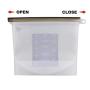 Reusable Ziploc Bags Gallon for Lunch Snack and Sandwich Bags - 2 Large & 2 Medium - Leakproof Freezer Bags and Resealable Platinum Silicone Food Storage Containers - Dishwasher Safe BPA Free