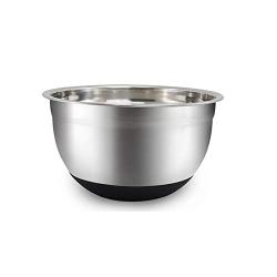 ZA Stainless Steel Mixing Bowl with Ergonomic Non-Slip Silicone Base Professional Kitchenware, Kitchen Utensil Easy Clean Bowl (Size : M)