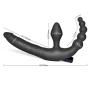 BPOS478 Trembling Silicone Female Additional Strapless Double Penetration Rod