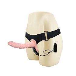 HECGGS Multi-Speed Double Stráp ǒn Hárness Stráp ǒns Funny Toys for Lésbián Pants Stráp ǒn Strapless - Soft Silicone HECGGS