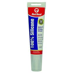 Red Devil 0820 100 Percent Silicone Sealant Architectural Grade, Clear, 2.8-Ounce