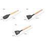 JunbosiKitchenware Silicone Kitchenware Set Wood Handle Silicone Kitchenware Set of 9 Non-Stick Shovel Spoon Set Kitchen Tools