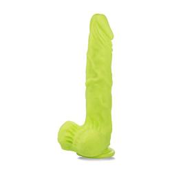 Lickerlish SPATTS 8.5" Premium Silicone Dildo Neon Green with Suction Cup