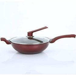 ZPWSNH Frying Pan, Maifan Stone Smokeless Nonstick Pan, Gas Cooker Barbecue Pot