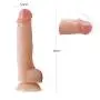 Whtao 7.08 inch Realistic Massager Toys Lifelike Silicone-D?ld? with Suction Cup for Women Whtao